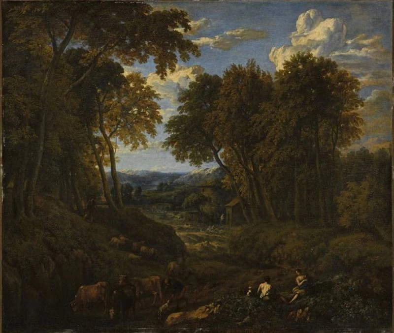 Paesaggio con pastori e mandria in un sentiero nel bosco - Museo del Louvre, Parigi